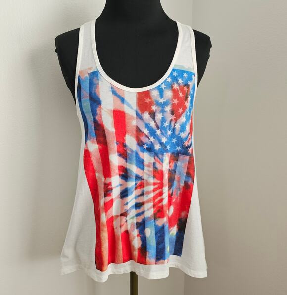 Denim & Supply Ralph Lauren Tops - EUC DENIM & SUPPLY RALPH LAUREN Red White & Blue American Flag Boho Tank Top XS